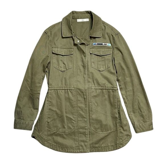 MNG MANGO Olive Green Women's Military Jacket Size XS - Picture 8 of 16